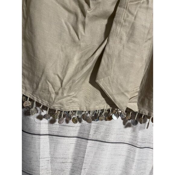Jason Wu Beige 2-Piece Set Top Skirt With Coin Trim Size 4 Beach Resort Coastal - Picture 10 of 14